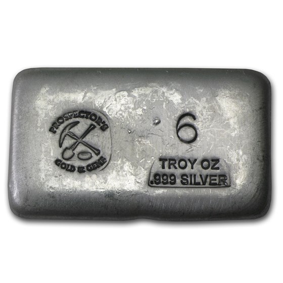 6 oz Hand Poured Silver Bar - PG & G 6 oz Hand Poured Silver Bar - PG & G